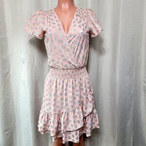 Michael Kors Tossed Tropical Palmetto Faux Wrap Dress